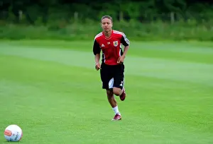 Pre-season Training Prints: Bristol City's Bobby Reid: Focused during Pre-season Training
