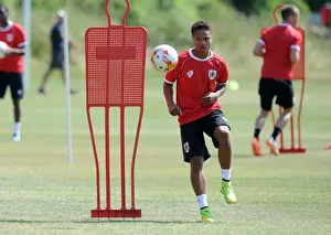 Training - 2 July 2014 Prints: Bristol City's Bobby Reid: Focused Training Intensity (July 2014)