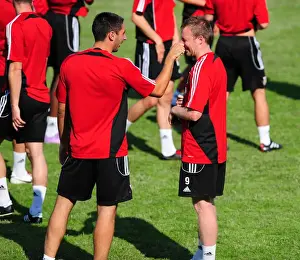 Bristol Citys Bradley Orr and Bristol Citys David Clarkson