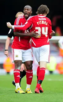 Bristol City V Derby County Prints: Bristol City's Brett Pitman Celebrates Goal Against Derby County