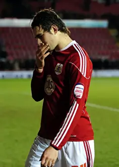 Bristol City V Sheffield Wednesday Prints: Bristol City's Brett Pitman Exits Disappointed: FA Cup Clash vs Sheffield Wednesday (08/01/2011)