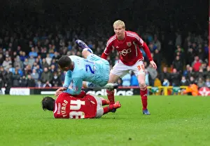 Bristol City V Coventry City Prints: Bristol City's Brett Pitman Red-Carded Against Coventry City (09/04/2012)