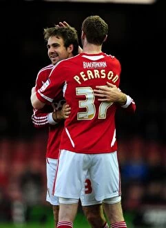 Images Dated 5th November 2011: Bristol City's Brett Pitman and Stephen Pearson Celebrate Goal Against Burnley - Championship