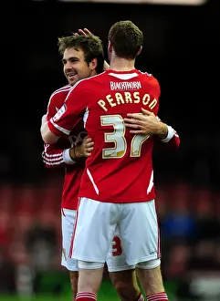 Bristol City's Brett Pitman and Stephen Pearson Celebrate Goal Against Burnley - Championship Match, 05/11/2011