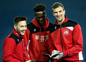 Framed Print : Bristol City's Brownhill, Abraham, and Flint at Elland Road vs Leeds United, 2017