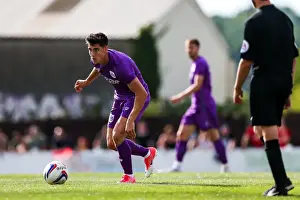 The Creek Prints: Bristol City's Callum O'Dowda in Action against Bristol Manor Farm