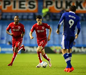 Hillsborough Prints: Bristol City's Callum O'Dowda Charges Forward Against Sheffield Wednesday in Championship Clash