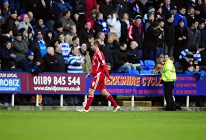 Reading V Bristol City Prints: Bristol City's Captain Louis Carey Dismissed in Championship Clash vs