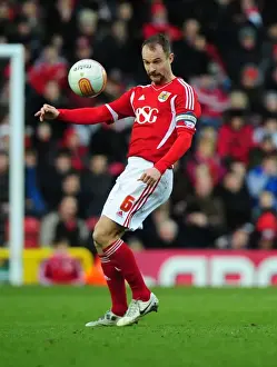 Bristol City's Captain Louis Carey Leads the Way Against Doncaster Rovers (21.01.2012, Championship)