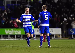 Reading V Bristol City Prints: Bristol City's Championship Victory: Celebrating with Matthew Mills of Reading (December 26)