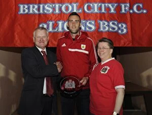 Images Dated 24th July 2014: Bristol City's Chris Stenner Honored for 10 Years of Service with Community Trust during Botswana
