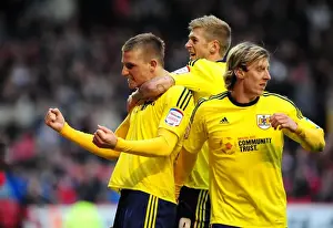 Nottingham Forest V Bristol City Prints: Bristol City's Chris Wood: Thrilling Goal Celebration vs