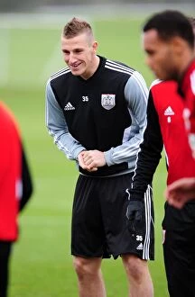 Training 12-1-12 Collection: Bristol City's Chris Wood in Training Focus