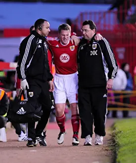 Bristol City V Sheffield Wednesday Prints: Bristol City's Christian Ribeiro Suffers Devastating Injury Exit vs