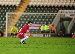 Images Dated 16th March 2010: Bristol City's Cole Skuse Celebrates Championship Victory Over Plymouth Argyle (16-03-2010)