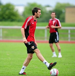 Images Dated 19th July 2010: Bristol City's Cole Skuse: Unwavering Concentration During Training