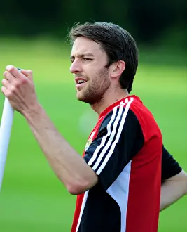 Pre-season Training Prints: Bristol City's Cole Skuse: Unwavering Concentration during Pre-season Training