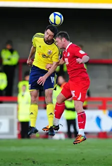 Crawley Town V Bristol City Prints: Bristol City's Cole Skuse vs