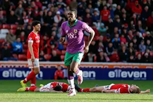 Barnsley V Bristol City Prints: Bristol City's Comeback: Jay Emmanuel-Thomas and Aaron Wilbraham Celebrate Equalizing Goal vs Barnsley