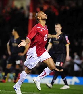 Images Dated 23rd March 2010: Bristol City's Danny Haynes Goal Celebration: Championship Clash Against Barnsley (23/03/2010)