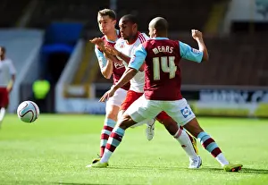 Burnley V Bristol City Prints: Bristol City's Danny Haynes Outruns Burnley's Tyrone Mears in Championship Clash at Turf Moor (August 2010)