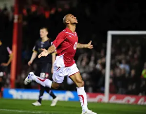 Bristol City V Barnsley Prints: Bristol City's Danny Haynes Thrilling Goal Celebration vs Barnsley (Championship)