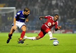 Portsmouth V Bristol City Prints: Bristol City's Danny Rose Fouled by Michael Brown in Portsmouth vs