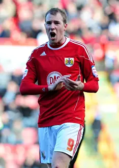 Bristol City V Scunthorpe United Prints: Bristol City's David Clarkson Celebrates Goal Against Scunthorpe United in Championship Match