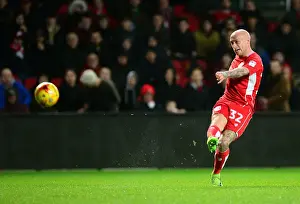 Bristol City V Fulham Prints: Bristol City's David Cotterill Fires A Shot Against Fulham - Sky Bet Championship