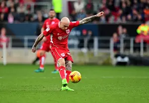 Bristol City V Rotherham United Prints: Bristol City's David Cotterill Fires Shot Against Rotherham United - Sky Bet Championship (Ashton Gate)