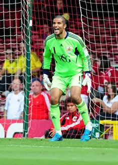 Season 11-12 Prints: Bristol City's David James in Action: Championship Clash vs. West Brom, 30-07-2011