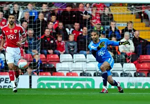 Bristol City V Burnley Prints: Bristol City's David James in Action: Championship Match vs. Burnley - 05/11/2011