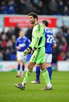 Images Dated 3rd March 2012: Bristol City's David James Disappointed After Ipswich Town Loss