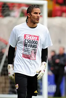 Bristol City V Sheffield Wednesday Prints: Bristol City's David James Honors FA Cup Warm-Up with Joanna Yeates Tribute T-Shirt