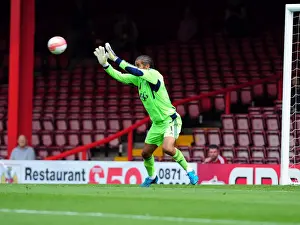 Season 11-12 Prints: Bristol City's David James: Last-Minute Fumble Saves Goal vs