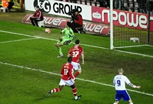 Images Dated 10th March 2012: Bristol City's David James Scores Own Goal Against Cardiff City, 10-03-2012
