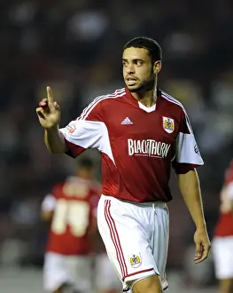 Round 2 Prints: Bristol City's Derrick Williams in Action Against Crystal Palace, Capital One Cup 2013