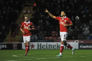 Bristol City V Notts County Prints: Bristol City's Derrick Williams Celebrates Goal Against Notts County