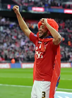 Bristol City's Derrick Williams Celebrates Johnstone's Paint Trophy Victory over Walsall at Wembley Stadium