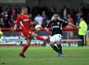 Crawley Town V Bristol City Prints: Bristol City's Derrick Williams Clears Under Pressure in Sky Bet League One Clash vs Crawley Town