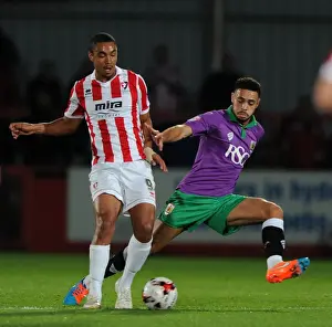 Cheltenham Town V Bristol City Prints: Bristol City's Derrick Williams Closes In on Cheltenham Town's Byron Harrison