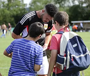 Portishead V Bristol City Prints: Bristol City's Derrick Williams Greets Fans at Portishead Town Pre-Season Friendly
