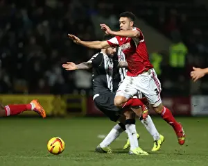 Notts County V Bristol City Prints: Bristol City's Derrick Williams Makes a Long Run at Notts County's Meadow Lane