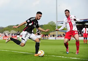 Stevenage V Bristol City Prints: Bristol City's Derrick Williams Soaring for the Cross: Stevenage vs