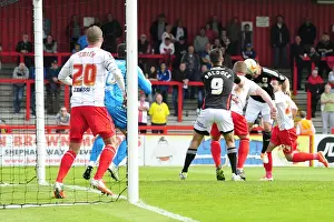 Stevenage V Bristol City Prints: Bristol City's Derrick Williams Soaring for the Goal: Stevenage vs