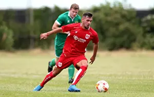 The Grove Prints: Bristol City's Diego De Girolamo in Pre-Season Action Against Hengrove Athletic