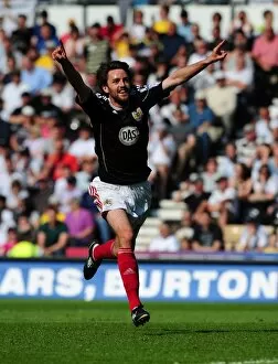 Images Dated 30th April 2011: Bristol City's Double Moment: Cole Skuse's Goal Secures Championship Victory over Derby County