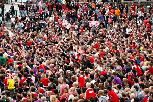 Champions Prints: Bristol City's Double Title Victory: Thousands Celebrate at the Open Top Bus Parade