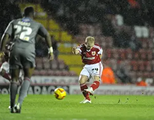 Bristol City V Rotherham United Prints: Bristol City's Dramatic Win: Simon Gillett Scores the Game-winning Goal vs Rotherham United at Ashton Gate