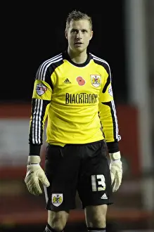 Bristol City's Elliott Parish in Action during FA Cup First Round at Ashton Gate